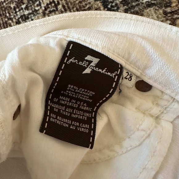 White Skinny 7 for All Mankind Jeans - Picture 3 of 3